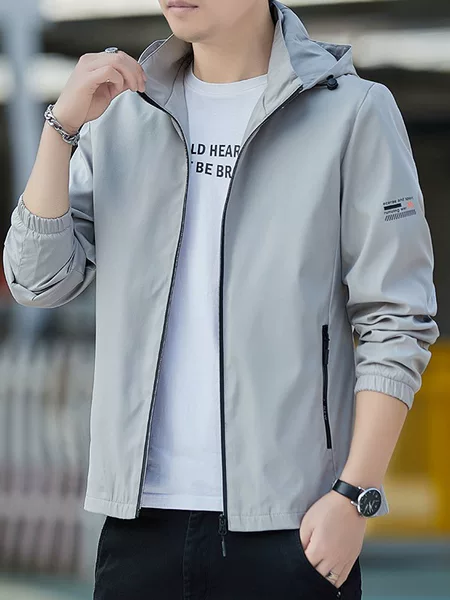 Hooded Jacket Men's 2024 Spring New Casual Windproof Charge Clothes Men's Young and Middle-aged Men's Autumn Jacket Men's Trendy