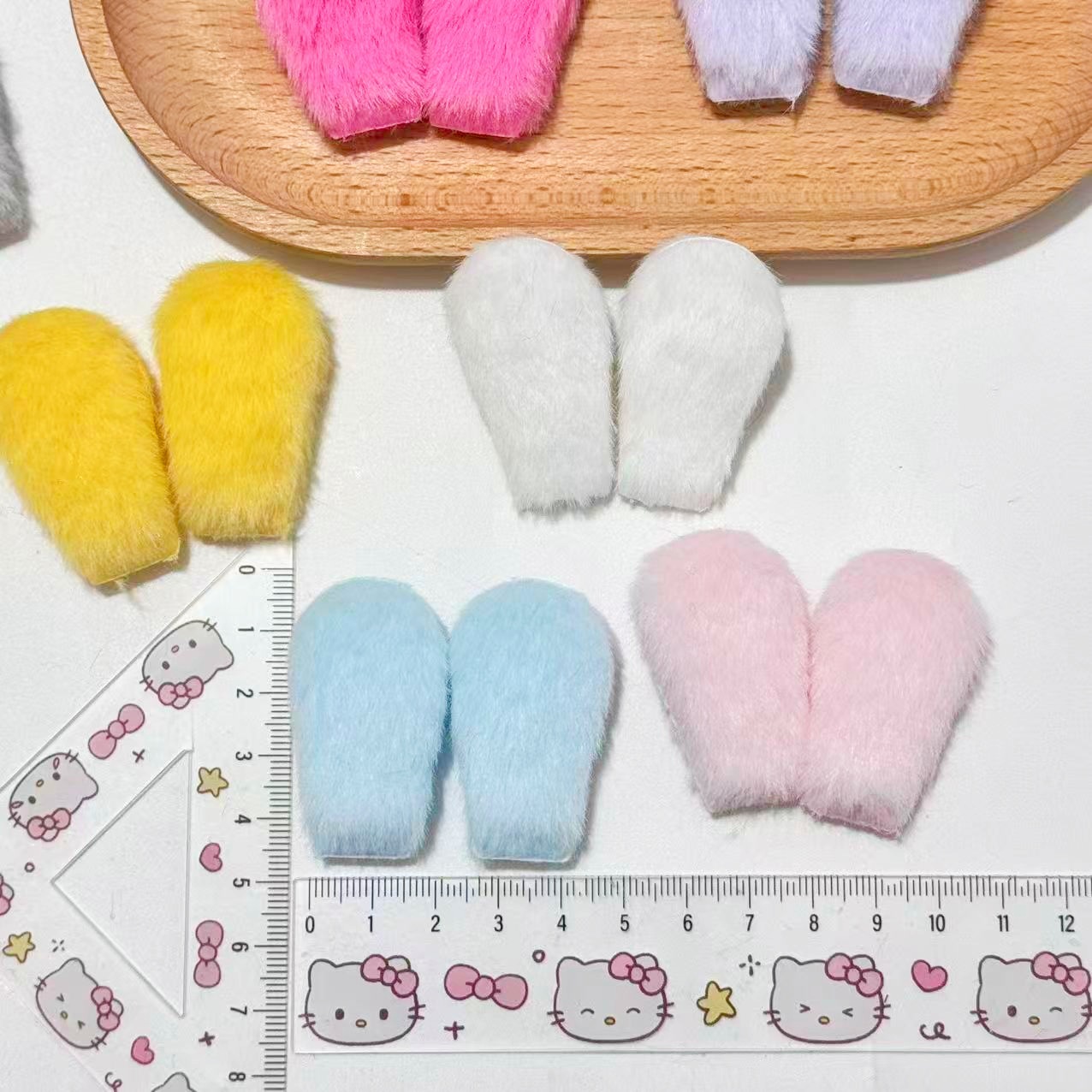 Cute Double-Sided Plush Small Rabbit Ears DIY Children's Hair Clip, Hairpin, Doll Headband, Hair Accessory, Ear Accessories