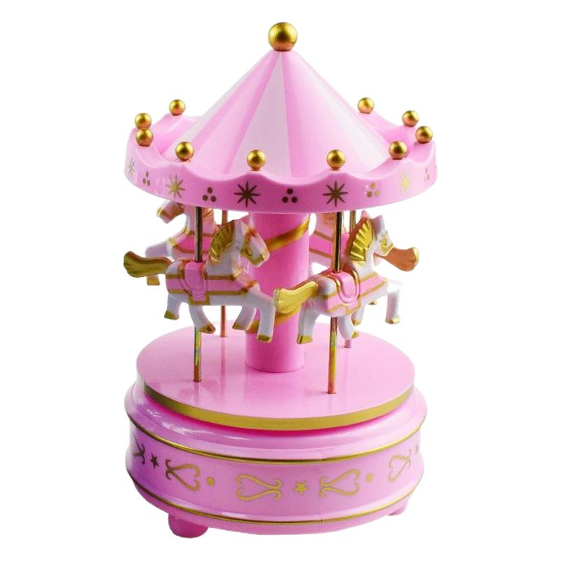 Новая карусель музыкальная шкатулка украшения для торта подарок на день рождения Детские Новые игрушки Троянские украшения