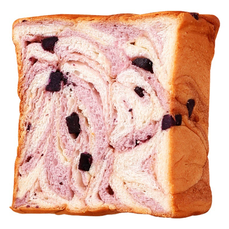 Шу Зан фиолетовый сладкий картофель шоколад молоко толстые тосты целая коробка завтрак сэндвич нарезанный хлеб питание еда Закуски