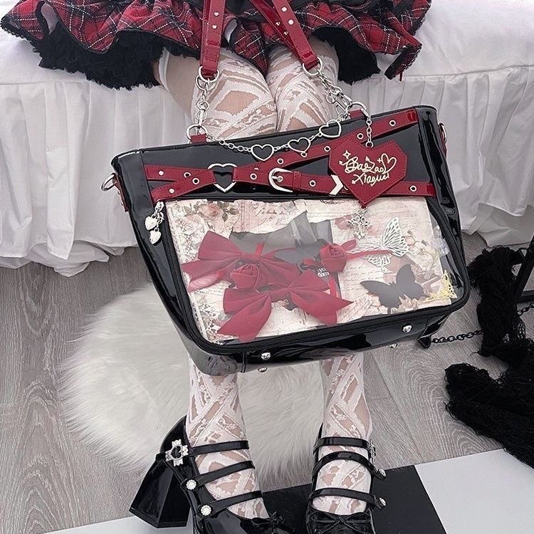 2024Sottocultura irritabile, ragazza piccante Xiaomei, portatile quotidiano, spalla singola, grande capacità, traiettoria del battito cardiaco,_voghion.com