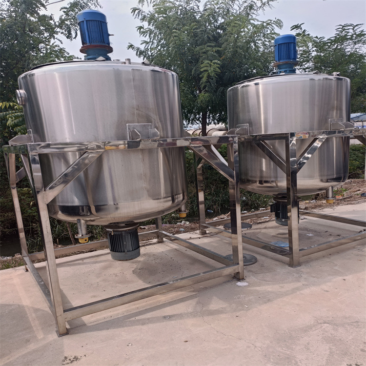 出售二手不锈钢剪切乳化罐 2立方化妆品均质乳化搅拌罐高效