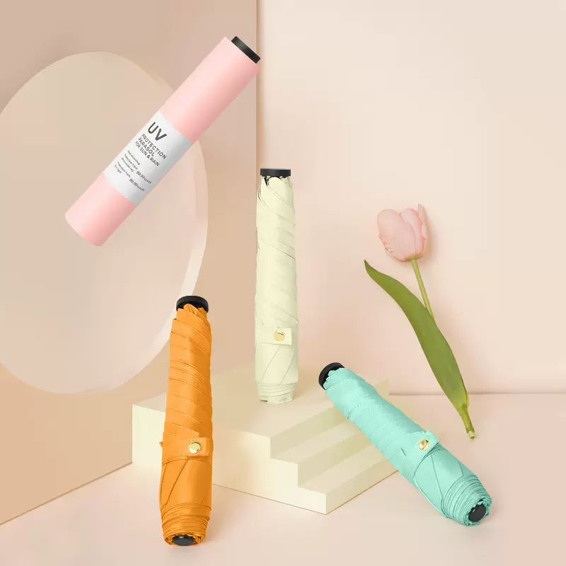 110克碳纤维超轻伞小巧便携折叠伞黑胶防晒晴雨两两用超轻防晒伞