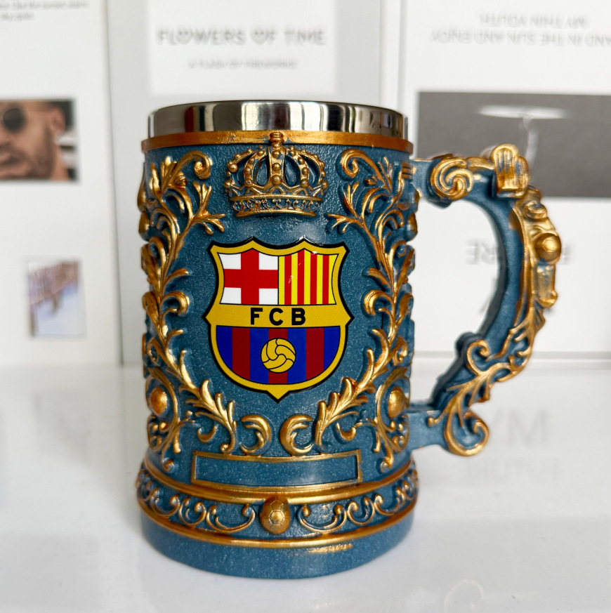 Taza explosiva transfronteriza, resina creativa, taza de agua de acero inoxidable, taza de vino personalizada, decoración de regalo, fábrica al por mayor