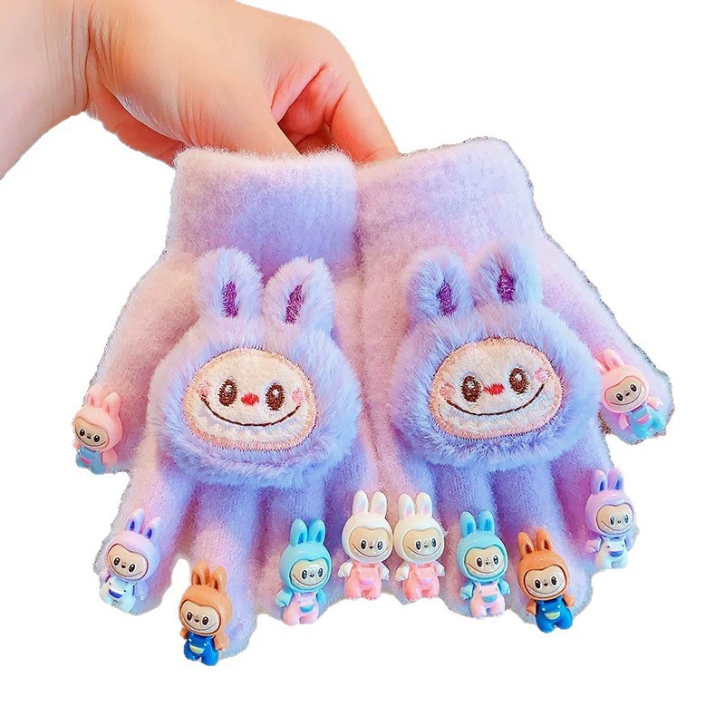 Children's cartoon cute keep warm creative gloves