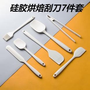 High Temperature Resistant Silicone Scraper Set Cake Cream Brush Bread Spreader Scraper Seasoning Brush All-In-One Baking Shovel Dense Shovel