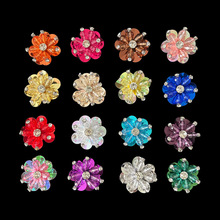 厂家现货亚克力钉珠亮片水晶花新款手工饰品花朵装饰服装辅料批发