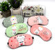 Factory wholesale cartoon pattern cute shading sleep ice gel cat eye mask men and women couples eye mask