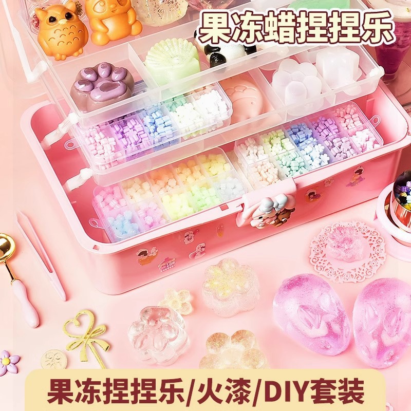 火漆果冻蜡捏捏乐diy材料包火漆印章套装全套火星章头蜡粒咕卡女