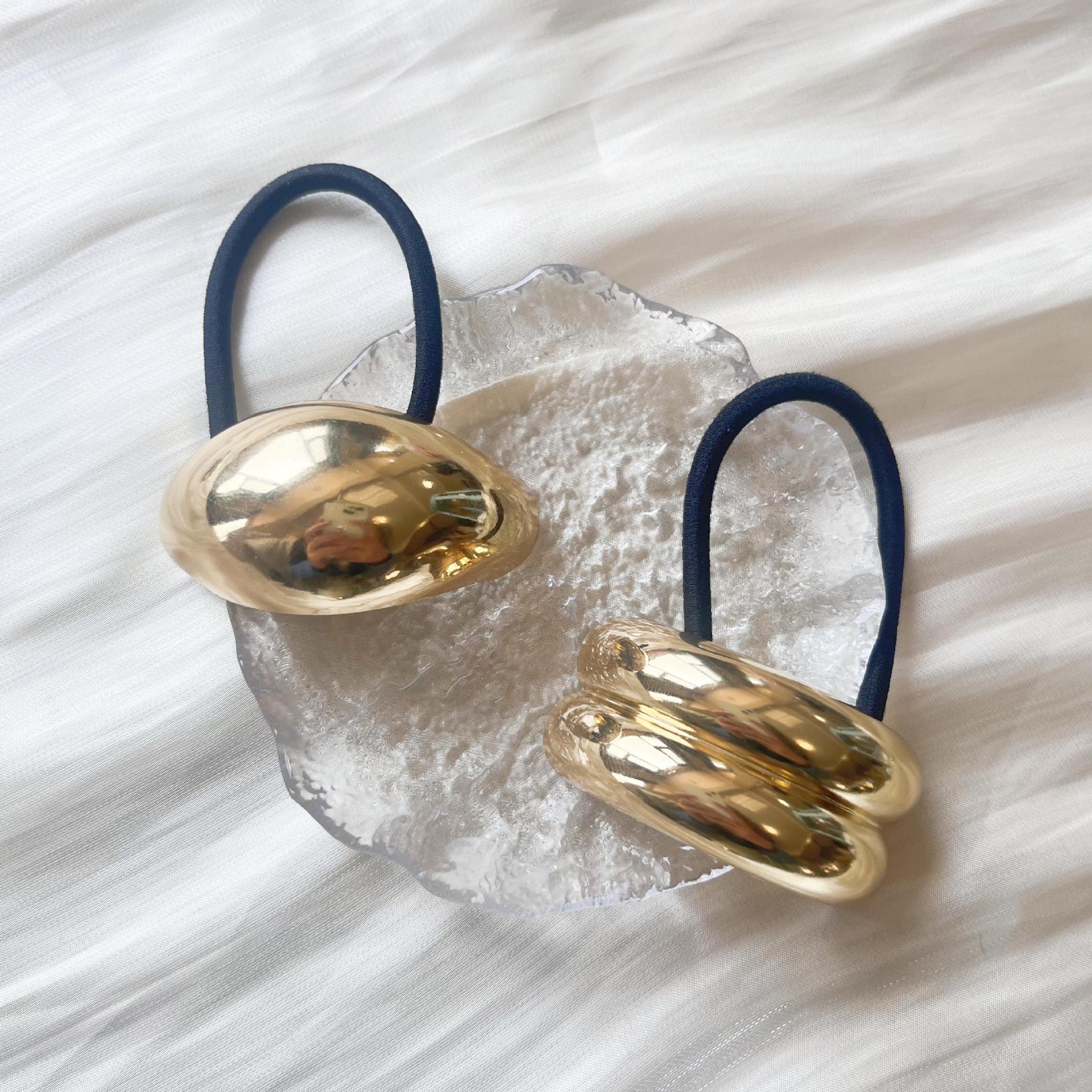 Hair Tie Hair Accessories Type Women's Simple Style Solid Color Alloy Hair Tie