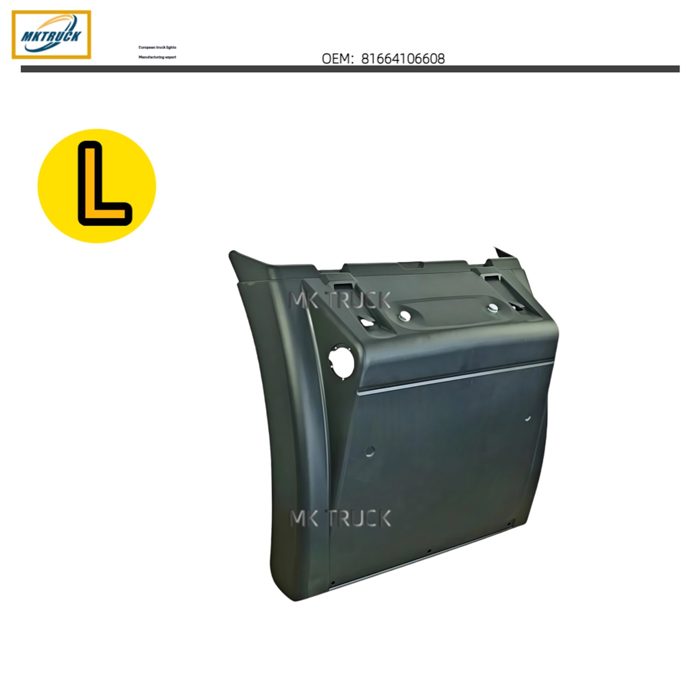 Guardabarros 81664106608 para la fábrica de piezas de camiones de la serie MAN TGX TGS