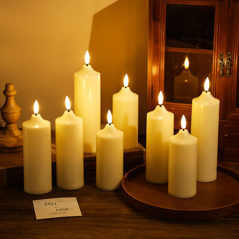 Cross-Border Artificial Candle Light Battery Bullet Led Digital Candle Light Party Atmosphere Cylindrical Candle Light Cross-Border Artificial Candle Light Battery Bullet Led Digital Candle Light Party Atmosphere Cylindrical Candle Light
