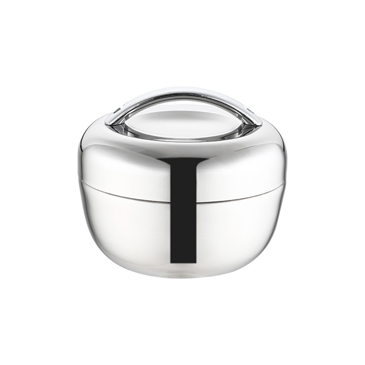 Directo DE FÁBRICA DE Apple Bento no magnético de acero inoxidable de doble capa aislada caja de almuerzo del estudiante