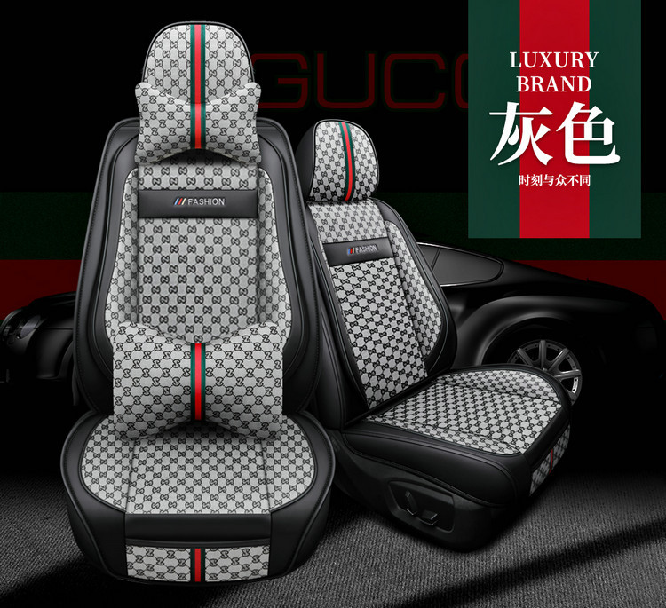 Manufacturer Wholesale Car Seat Covers, Full Coverage, Cool Leather and Linen Combination, Universal for All Seasons, Seat Cushion Covers for Small Cars with Five Seats