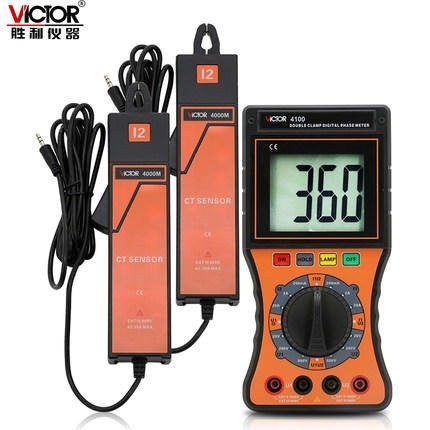 议价 数字相位表 VC4100 双钳数字相位伏安表