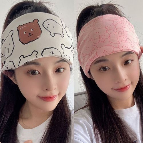 Stylish Postpartum Headband, Cute Influencer Scarf Hat for Pregnant Women, Spring and Summer Breathable, Postpartum Wide Edge Maternity Sweat Absorbent Cotton