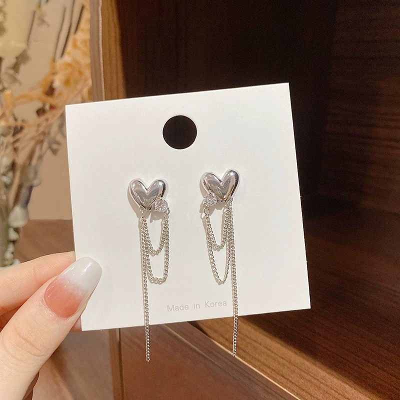Серебро 925 серьги с жемчужиной, в корейском стиле, простой элегантный дизайн, 8 мм