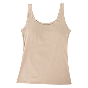 Cotton Korean Style Vest Women's Simple Wind-Strap Chest Pad Wear-Free Bra Sports Outer Wear Inner Wear Girl's Undershirt Underwear