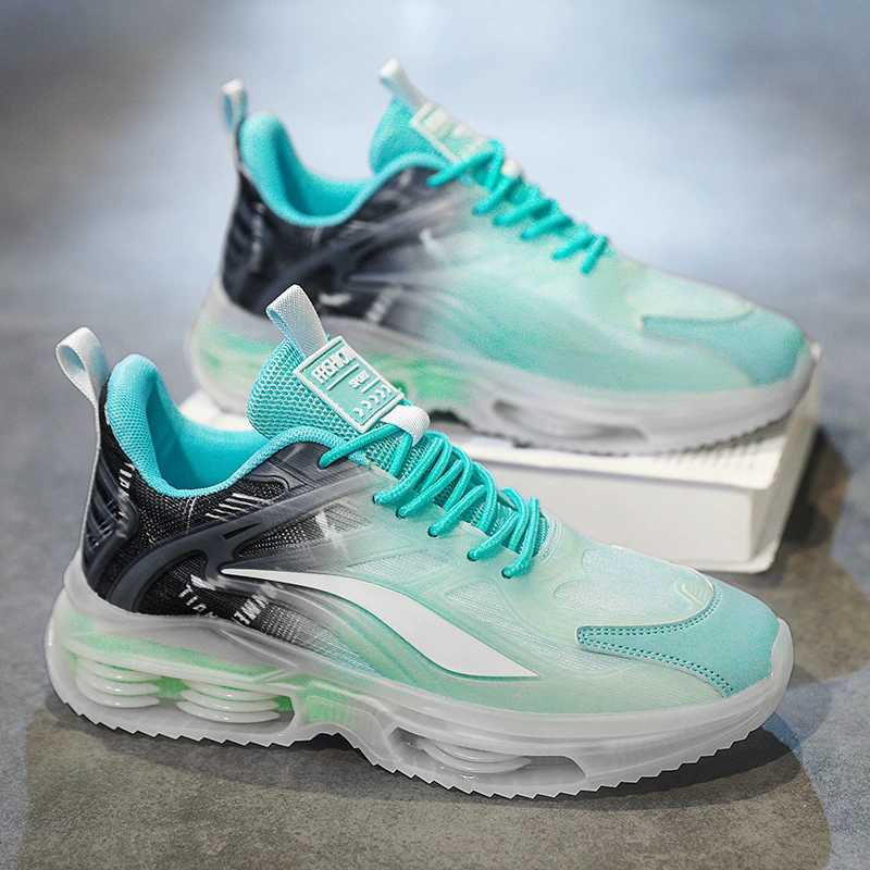 Обувь Мужская обувь Летняя дышащая сетка Путянь Спортивная обувь на воздушной подушке Модные универсальные кроссовки для мальчиков средней школы для бега