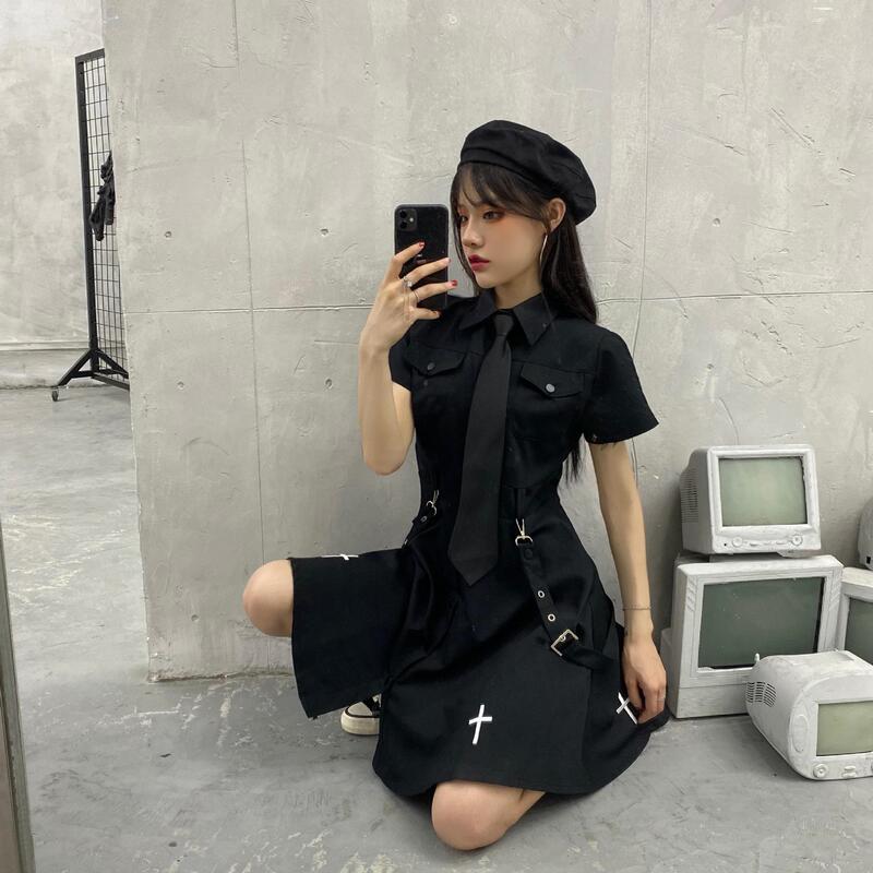 Diablo Personalized Cross Metal Academy Dress with Tie