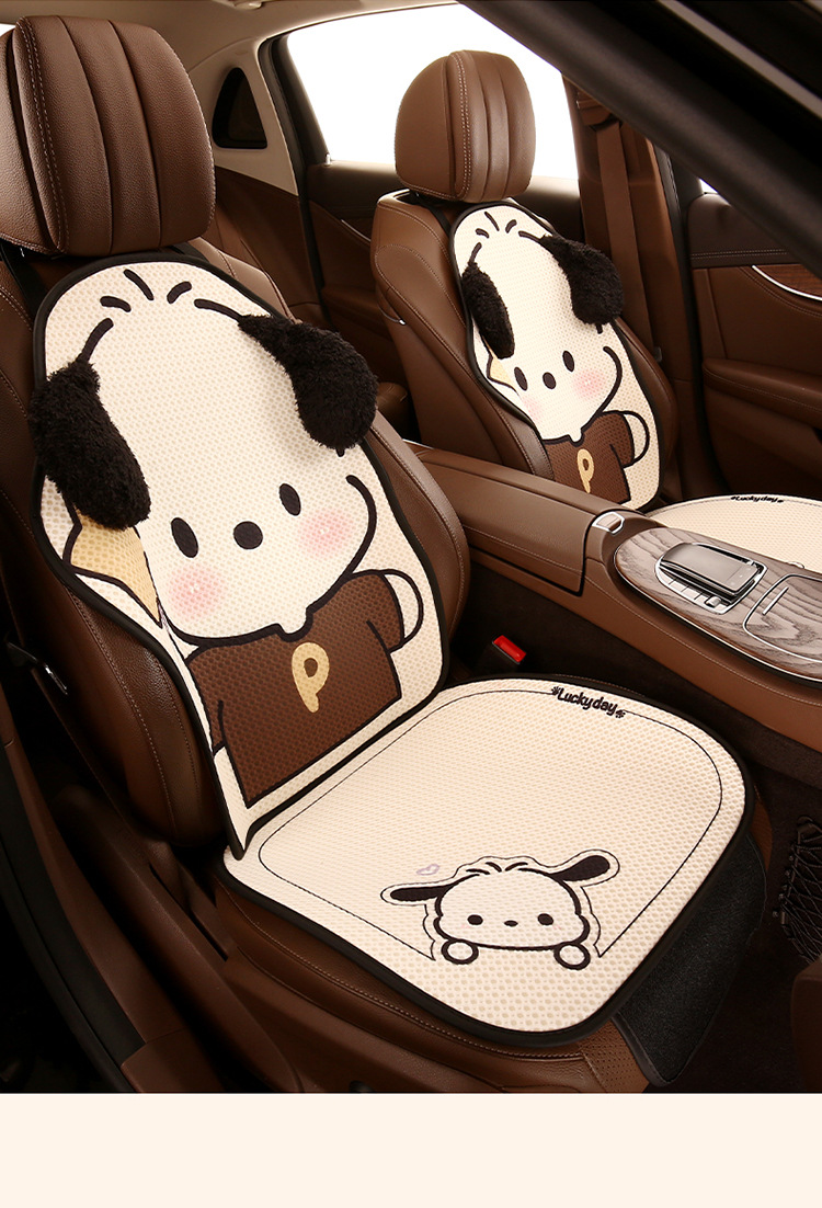 Cute Car Seat Cushion for Women, Universal Car Seat Cushion for All Seasons, Cartoon Car Cushion Seat Cover, Stereo Ears, Pacha Dog