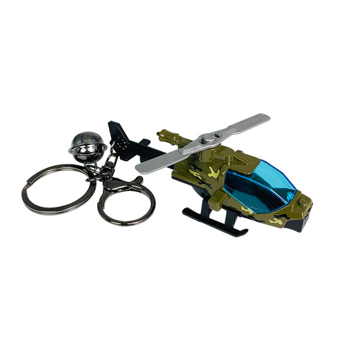 Custom Cartoon Alloy Fighter Aircraft Creative Car Keychain for Students, TikTok-Famous Backpack Charm, Couple's Small Gift—Wholesale