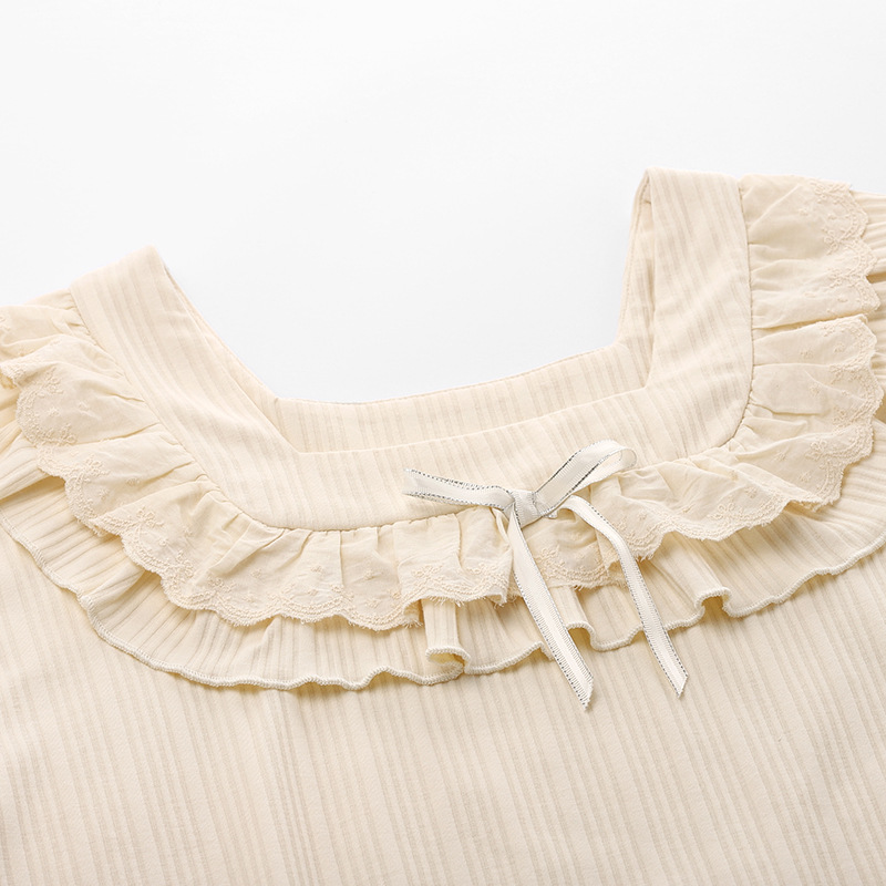 Leche fufu pijamas de manga larga ins estilo primavera y otoño estilo coreano estilo de corte dulce Otoño e Invierno ropa para el hogar pequeño libro rojo mismo estilo