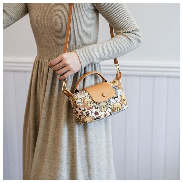 small bag women's bag Korean version ins style canvas bag trendy versatile women's shoulder messenger bag_voghion.com