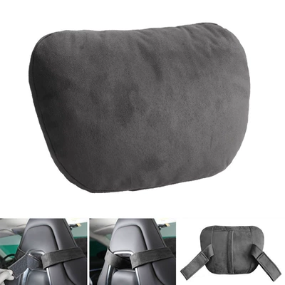 Headrest sports seat headrest double buckle collar - black-neck-pillow