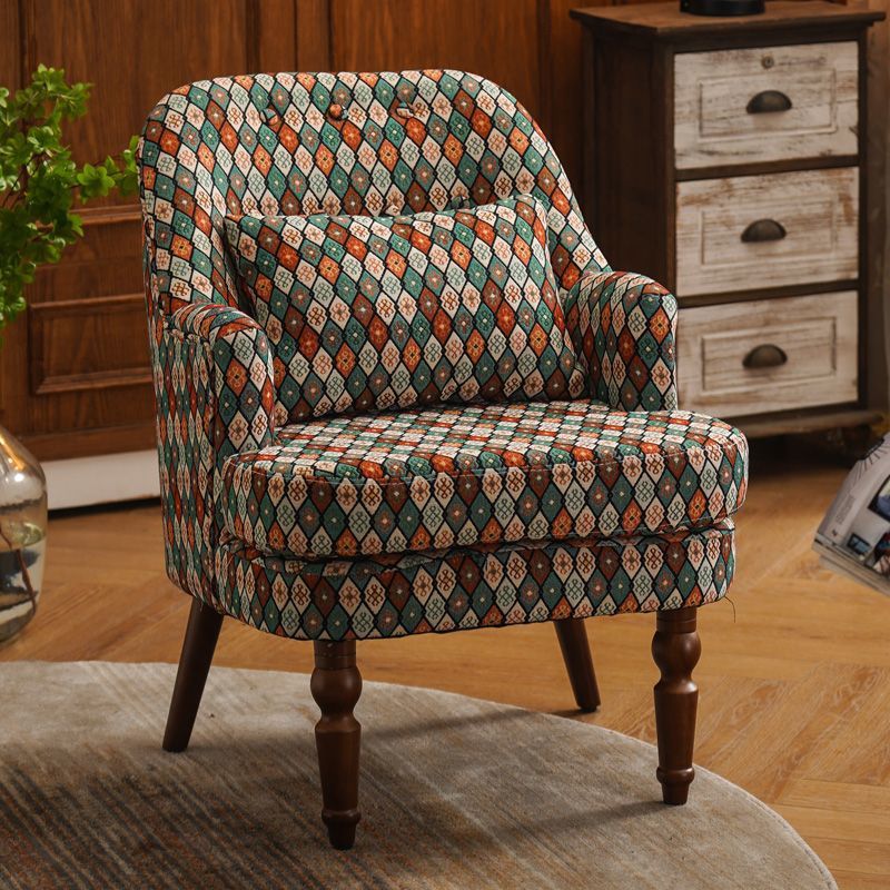 American Retro Single Sofa Nordic Living Room Balcony Bedroom Lazy Person Leisure Chair Fabric Corduroy Small Sofa