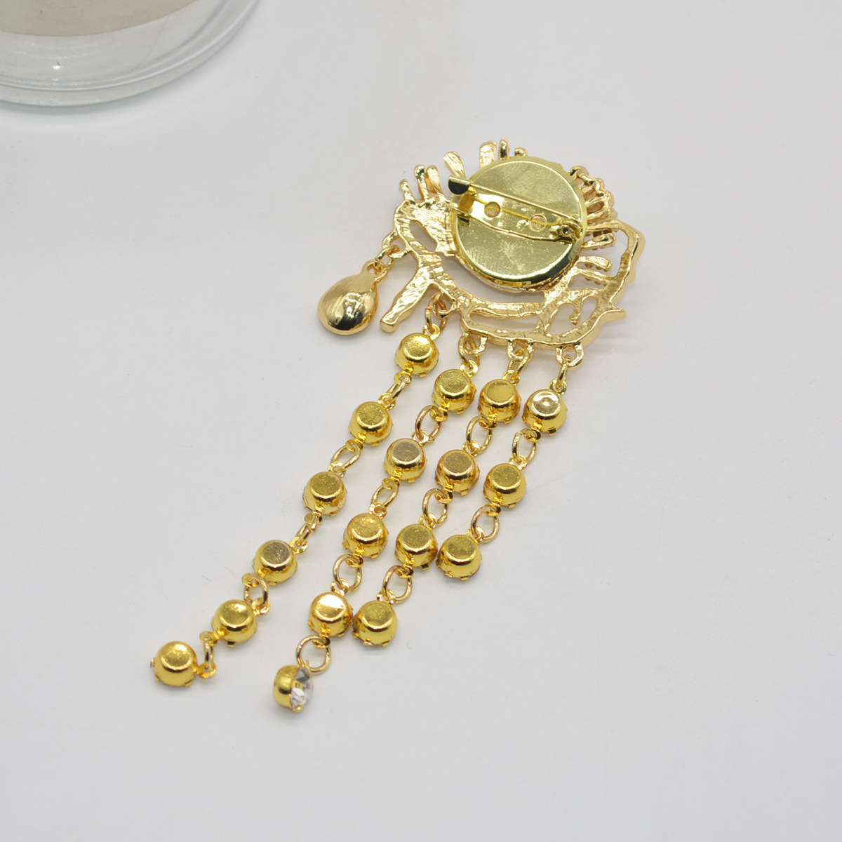 Vintage Devil Brooch With Diamonds And Tassels High-end Pin_voghion.com