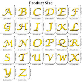 外贸3D意大利体字母Italian letters斜体英文字母贴DIY墙贴