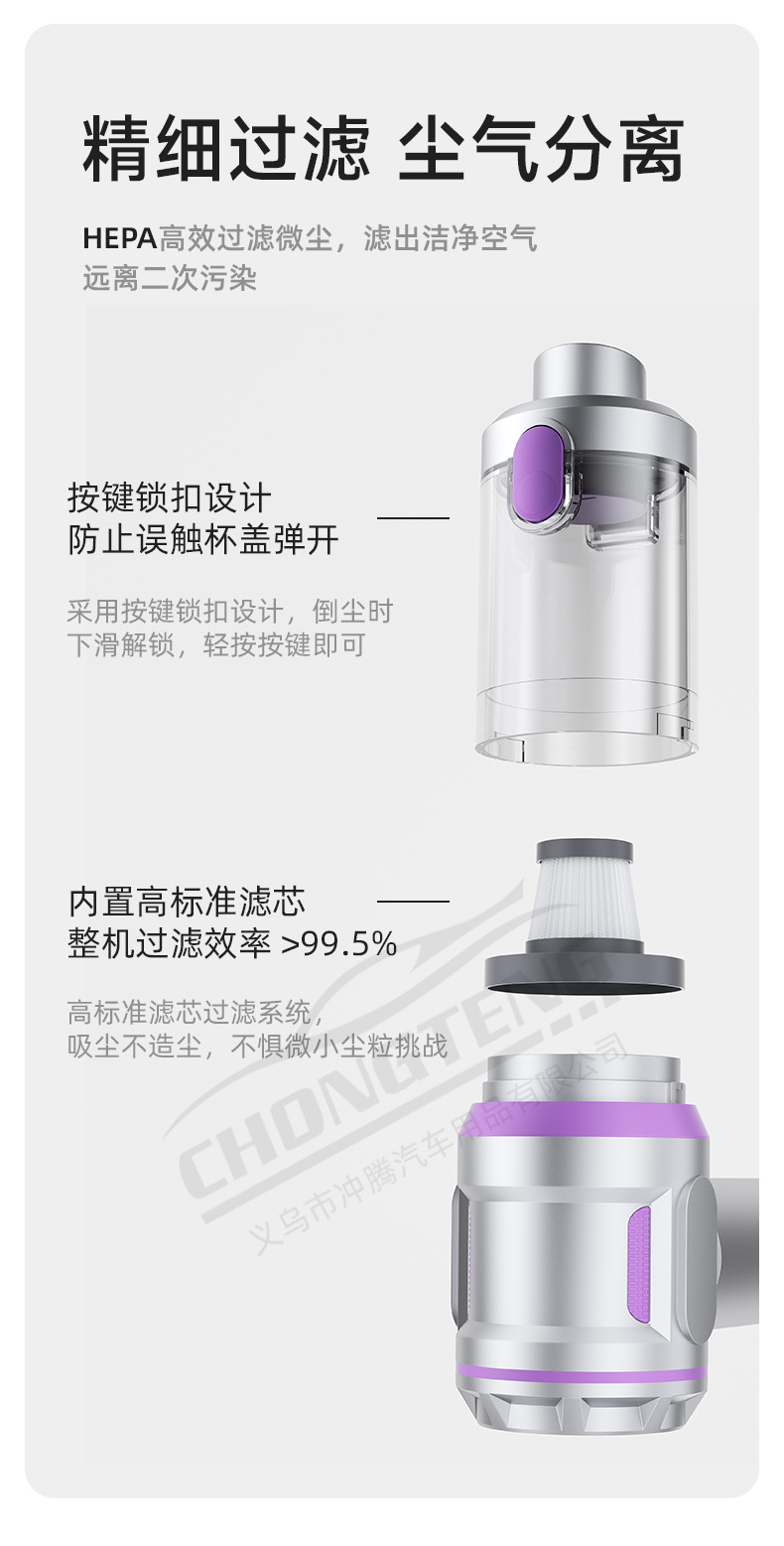 [Premium Selection] Car Vacuum Cleaner with Super Strong Suction, Handheld Small Portable Vacuum Cleaner for Cars, Suction and Blowing in One