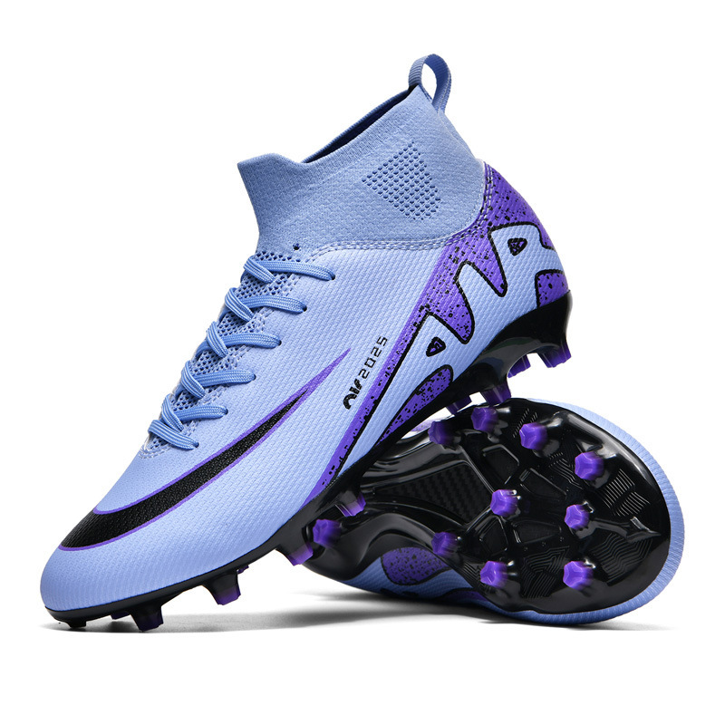 Venta al por mayor transfronteriza de nuevos zapatos de fútbol de alta calidad para estudiantes masculinos y femeninos AG tachuelas largas TF tachuelas rotas zapatos de entrenamiento de competición artificial