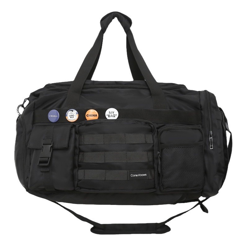 Sac de voyage d'affaires Harajuku de grande capacité, combinaison de travail sombre, sac à main à bandoulière fonctionnel, sac de sport tendance et cool_voghion.com