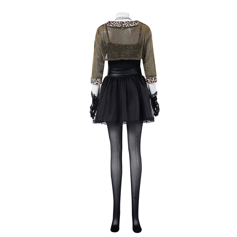 Women's 80S Costume Suit Dress Halloween 80S Theme Costume Mesh Sexy