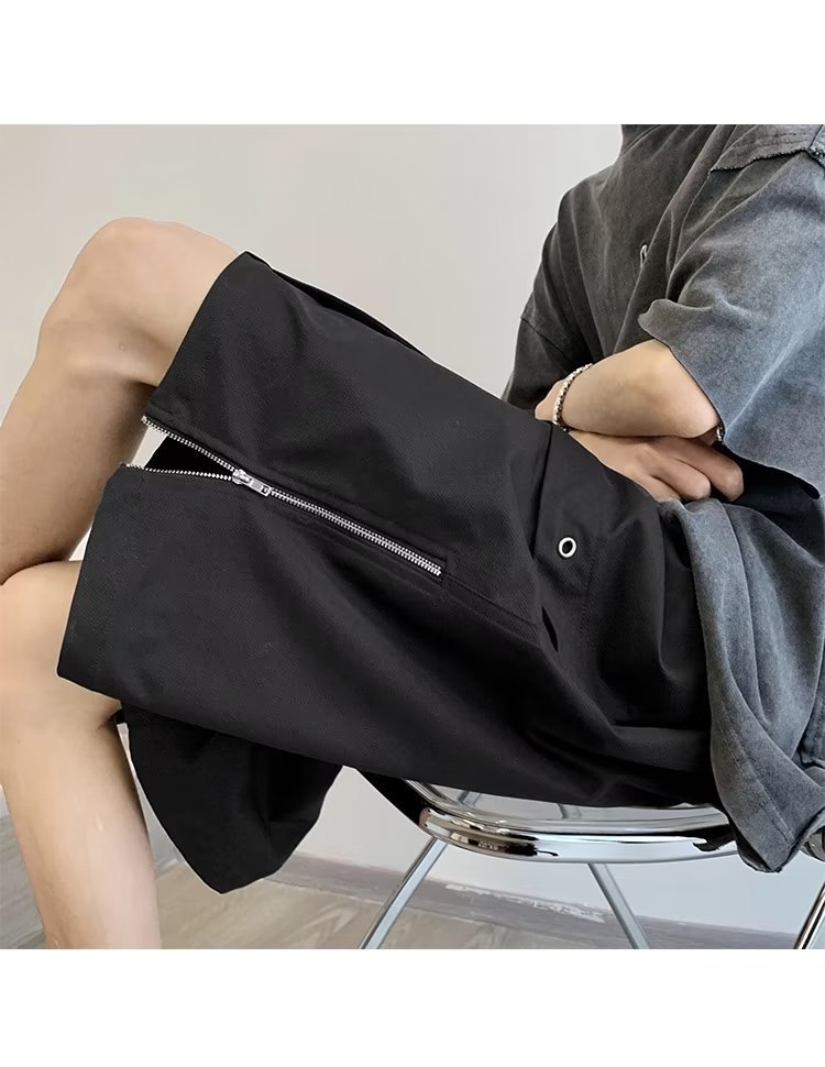 Pantaloni da lavoro da uomo estivi nuovi alla moda di marca casual cinque quarti personalità da strada pantaloncini grandi da uomo_voghion.com