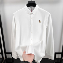 奥特莱斯撤柜 正品秋季新款长袖纯棉衬衣男 高档百搭商务休闲衬衫