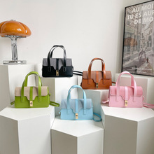 跨境bags欧美复古女士手提包2025新款中国风拼接单肩包斜挎通勤包