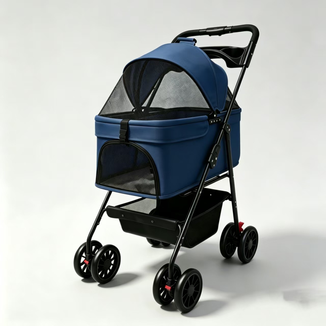 Cochecito Plegable para Mascotas de Metal, Plegable, para Exteriores