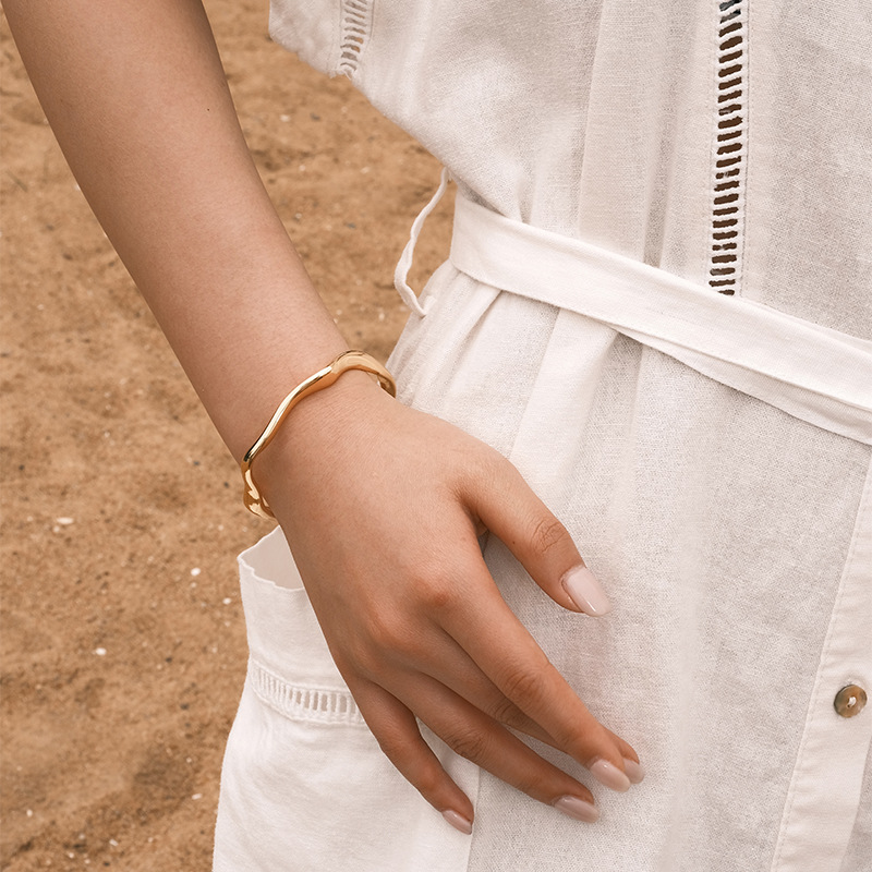 Le Cuivre Plaqué Or 18K Style IG Géométrique Bracelet display picture 8