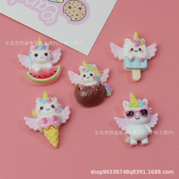 Cute Summer Unicorn Cartoon DIY Jewelry Accessories Cream Glue Resin Small Accessories Hole Shoe Buckle Material Package Cute Summer Unicorn Cartoon DIY Jewelry Accessories Cream Glue Resin Small Accessories Hole Shoe Buckle Material Package