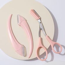 修眉毛剪刀带眉梳子修剪器化妆眉夹小修眉刀工具套装全套女美容剪
