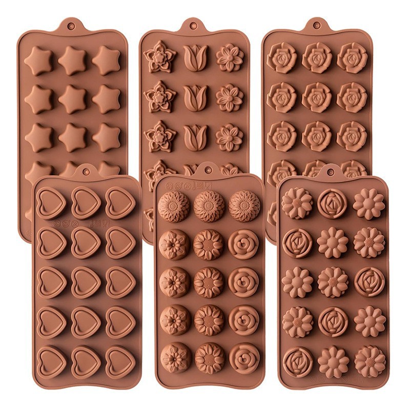 Molde de silicona en forma de tulipán para chocolate, gomitas, fondant, caramelos blandos, herramienta para hornear pasteles de chocolate de Dubái