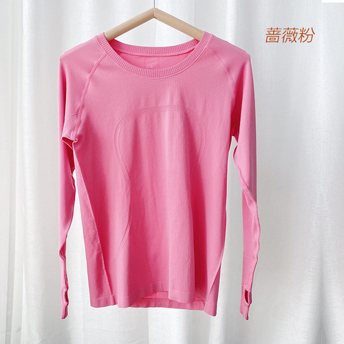 lulu's same classic 2.0 seamless T women's knitted sports long-sleeved T slim-fit Pilates sports fitness wear winter