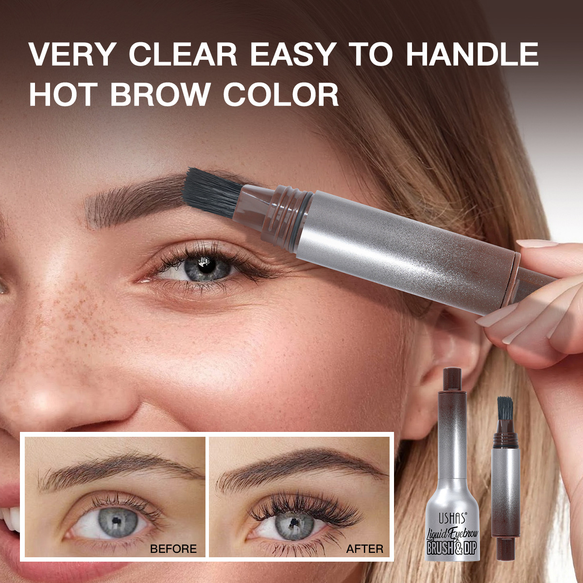 USHAS punto transfronterizo venta caliente colorante de cejas gel de cejas Amazonas impermeable no se marea forma crema de cejas duradera