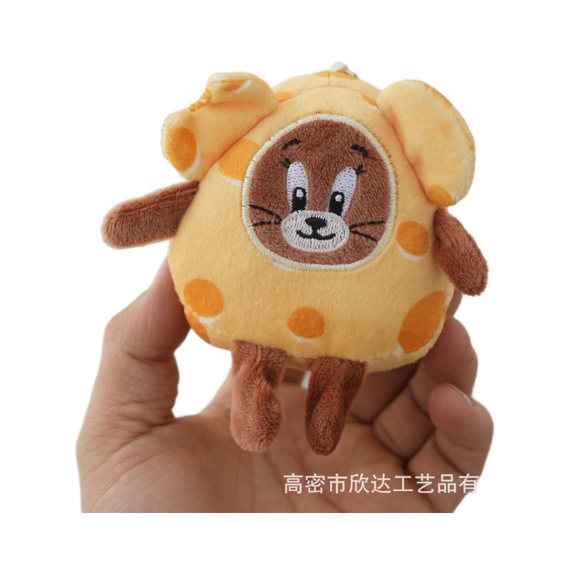 かわいいチーズチーズ毛とマウスぬいぐるみペンダントバックパック装飾ぬいぐるみペンダント 3inch 装飾キーホルダー|undefined