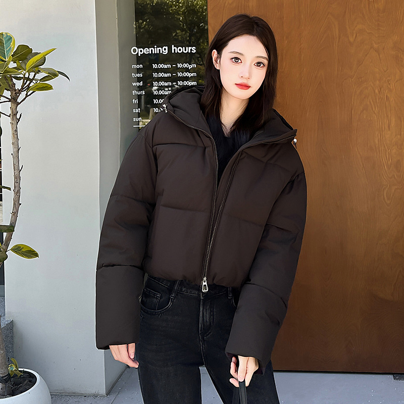 New style thickened hooded cotton coat, Korean version short loose down cotton jacket, winter outerwear New style thickened hooded cotton coat, Korean version short loose down cotton jacket, winter outerwear