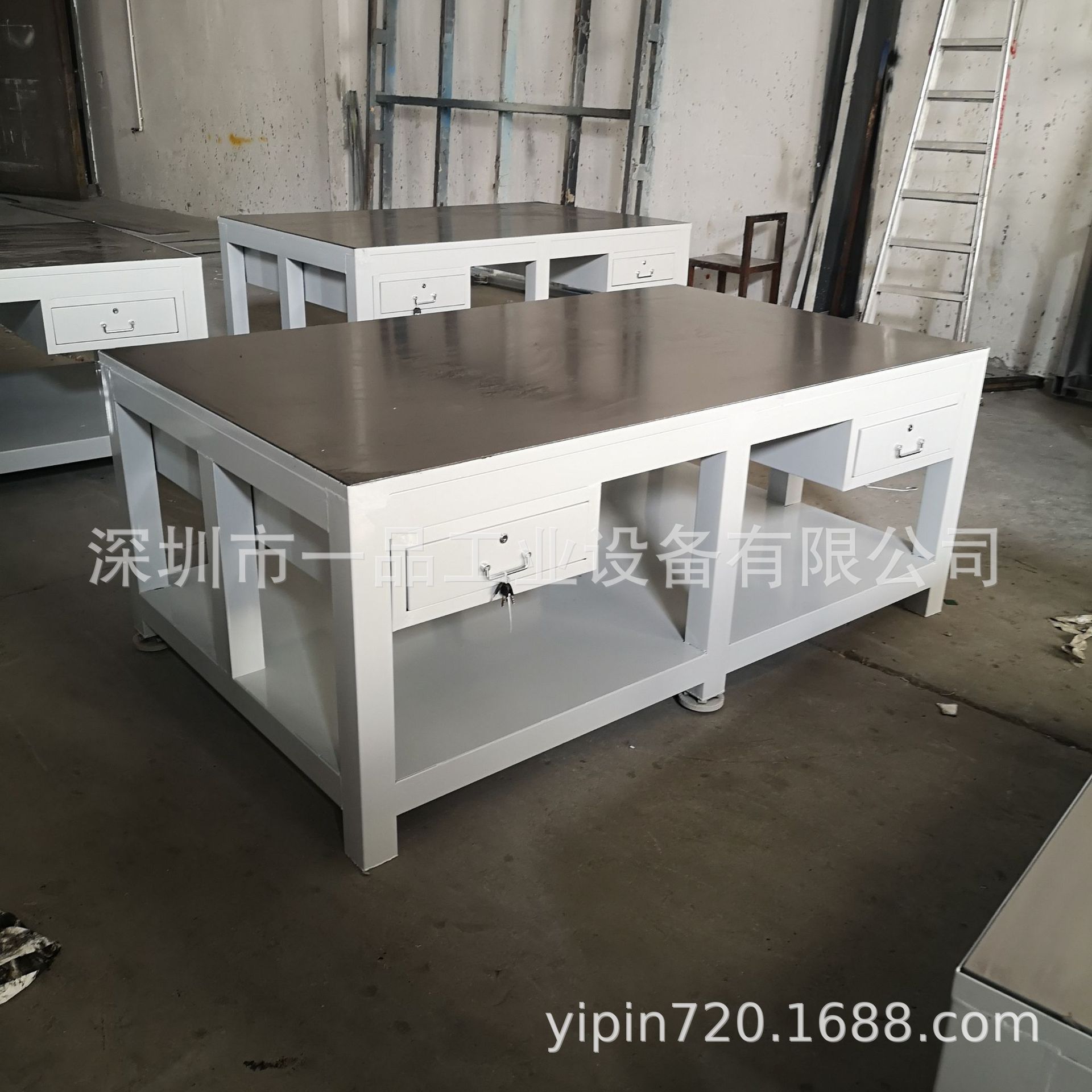 钳工工作台钢板面多用途重型工作台防静电工作台车间工具桌打磨台