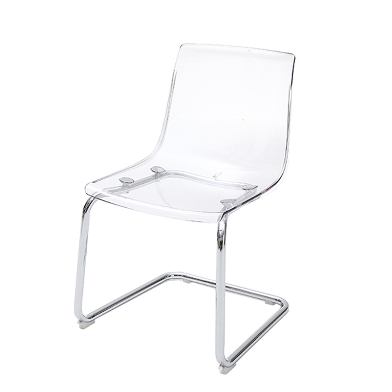 Sillas transparentes simples personalizadas sillas de comedor acrílicas diseñadas para el hogar en línea creativas de mesa de comedor respaldadas